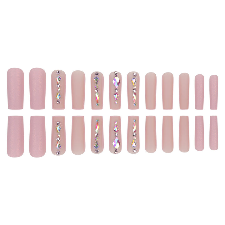 Decorative Rhinestone-Accented Press-On Nails Kalsten