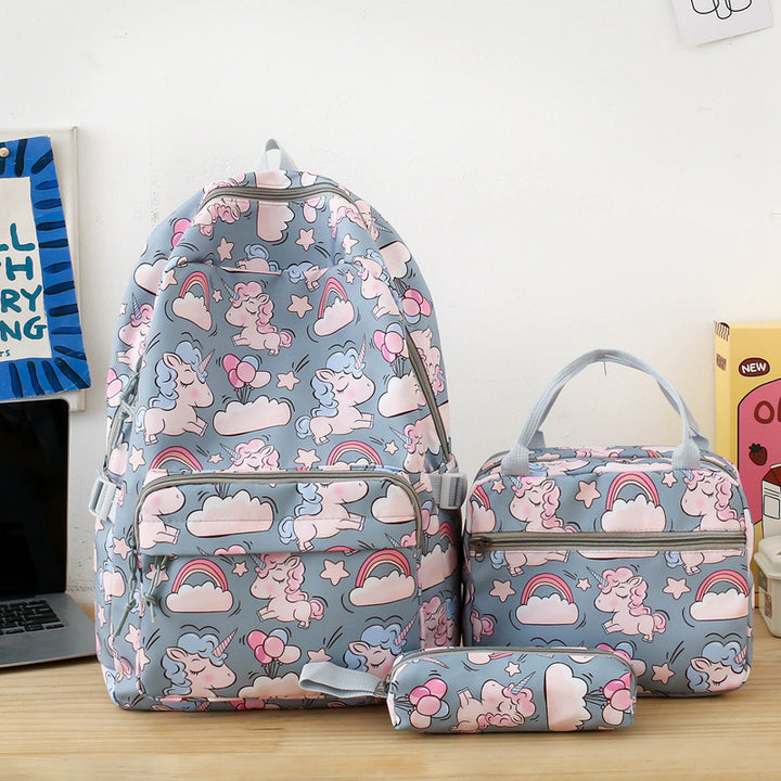 Backpack set with colorful unicorn motif Kalsten