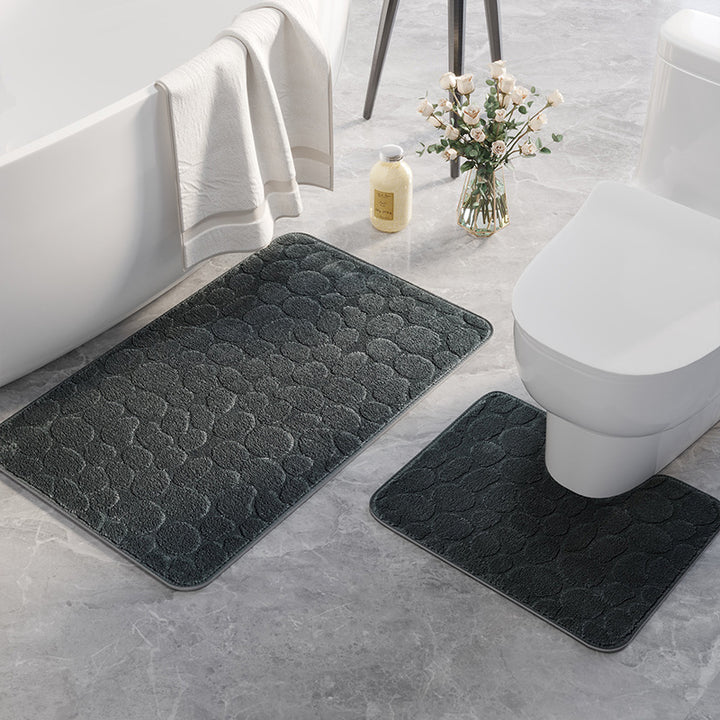 Plush Bathroom Comfort Mat Set for Home