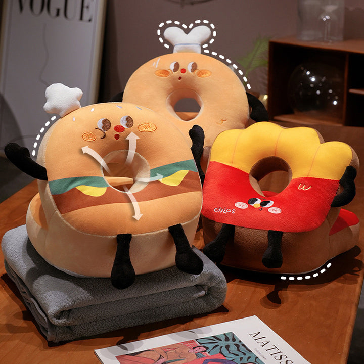 Padded children's toilet seat cushion in donut plush design