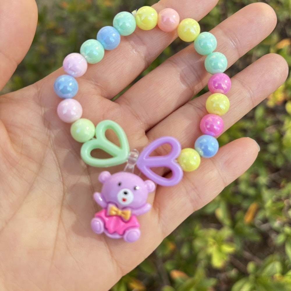 Colorful bracelet with flower charms Kalsten