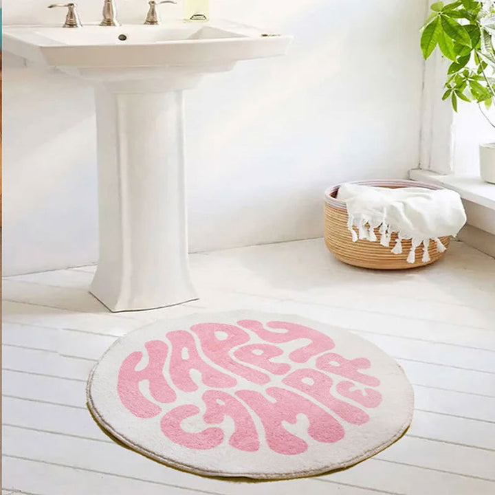 Heart-Shaped Plush Bath Mat