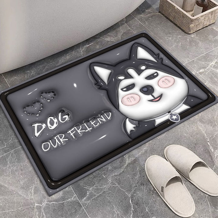 Cute Cartoon Cat Shape Bath Mat Kalsten