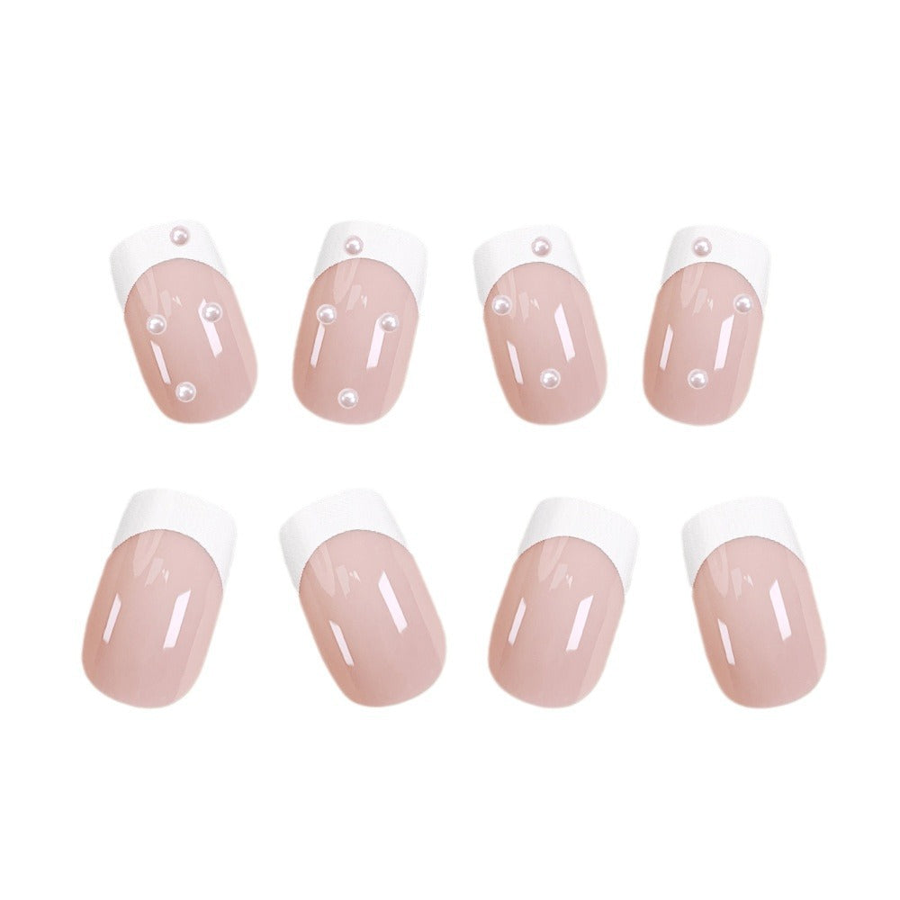 Elegant French Tip Press-On Nail Art