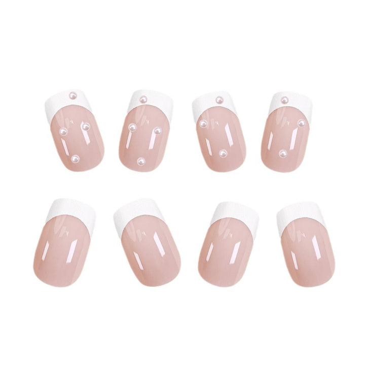 Elegant French Tip Press-On Nail Art