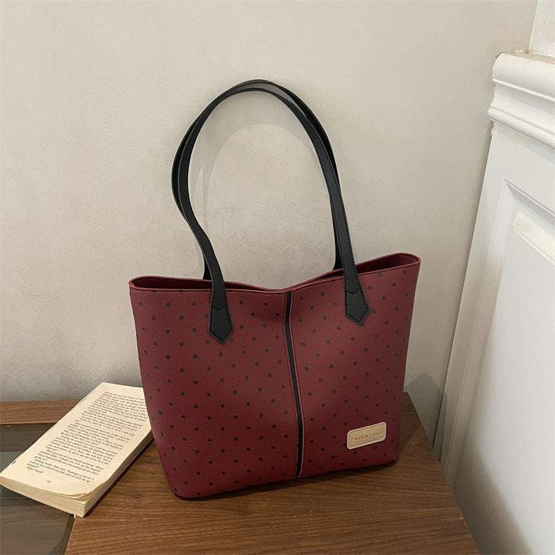 Trendy Polka Dot Tote Bag