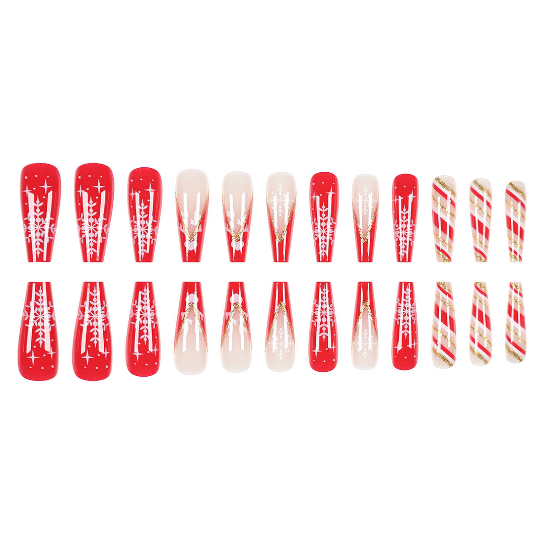 Holiday-Themed Stiletto Press-On Nails Kalsten