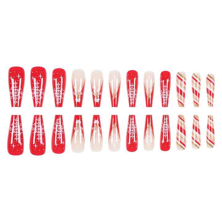 Holiday-Themed Stiletto Press-On Nails Kalsten