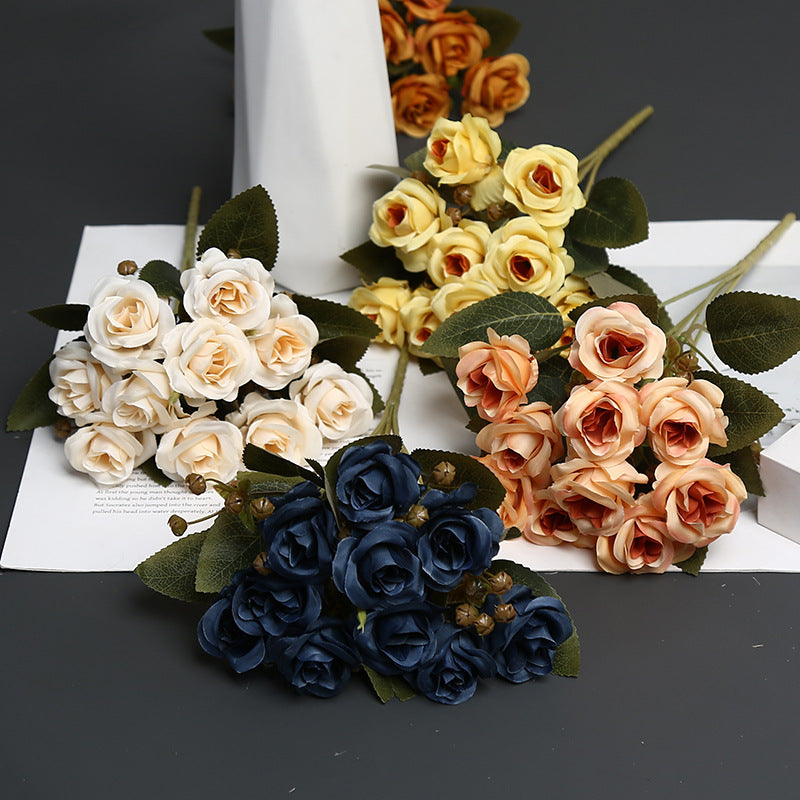Decorative Silk Rose Bouquet for Home Decor