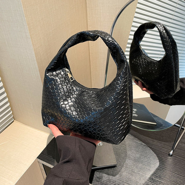 Textured Faux Leather Hobo Bag Kalsten