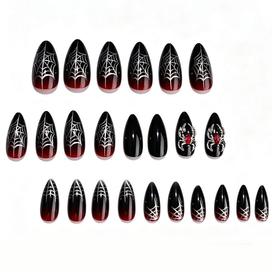 Glamorous artificial nails with spider design Kalsten
