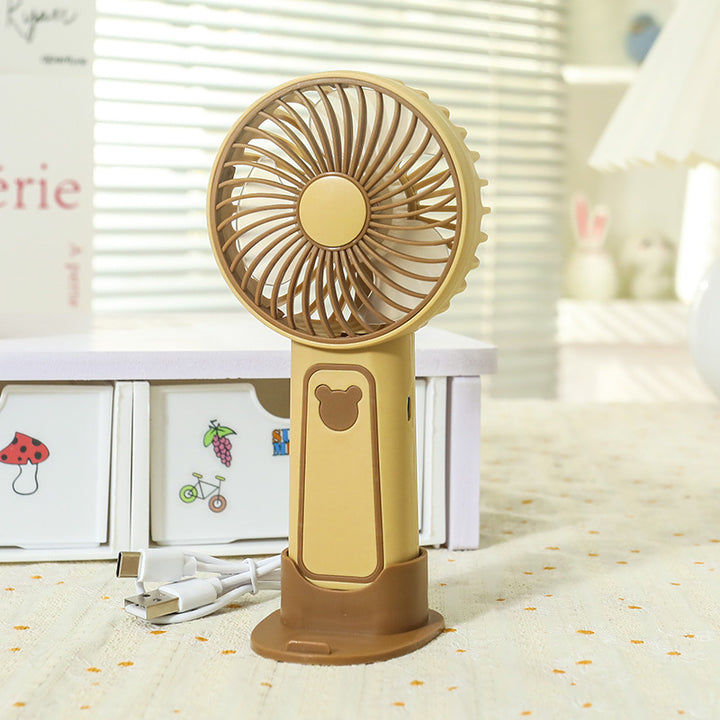 Women's portable mini hand fan with USB connection and flexible tilt Kalsten