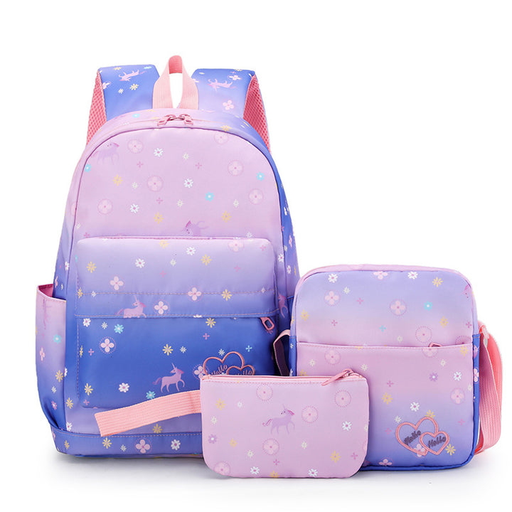 Whimsical Floral Print Backpack Set Kalsten