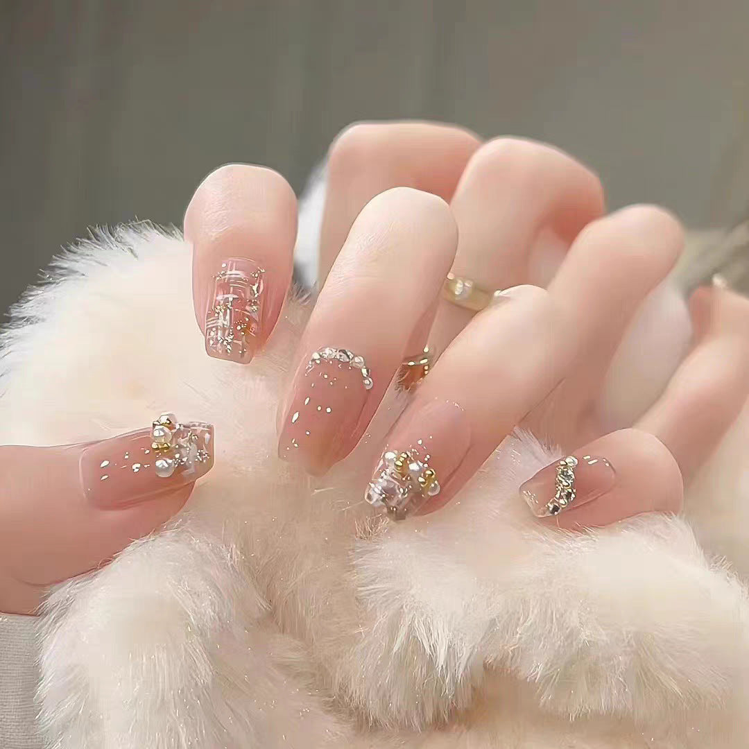 Artistic Press-On Nail Set with Star Design Kalsten