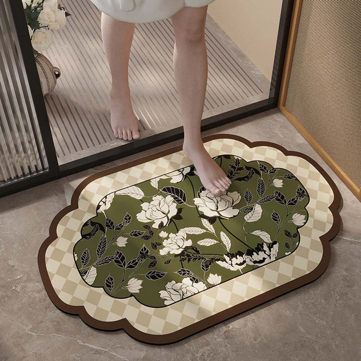 Decorative Floral Bath Mat