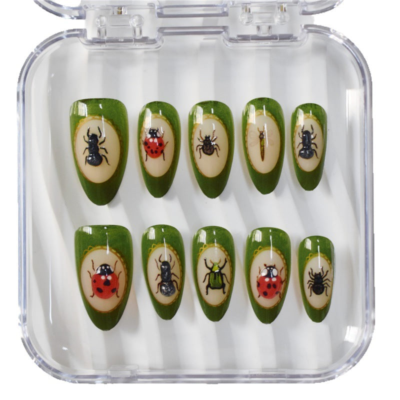 Artistic Bug-Inspired Press-On Nail Extensions Kalsten