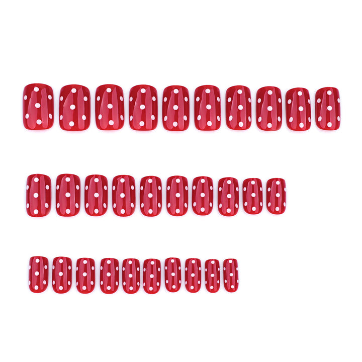 Artful Nail Art with Red Dots Kalsten