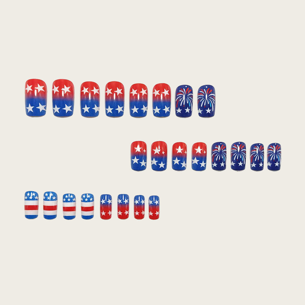 Artificial Nails in the Patriotic Design Kalsten