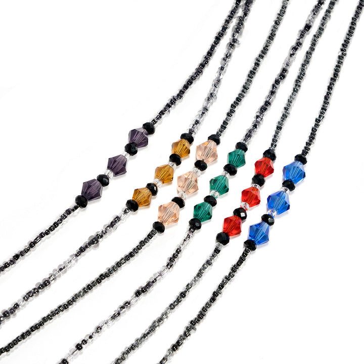 Elegant Purple Beaded Eyewear Chain kalsten