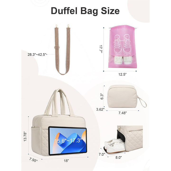 Multifunctional sports and travel bag with separate shoe and cosmetic pouch Kalsten