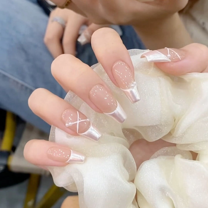 Artificial nails with Romantic Heart Design Kalsten