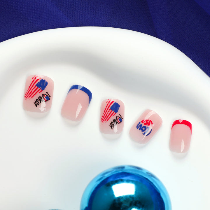 Artistic Nail Art with Patriotic Designs Kalsten