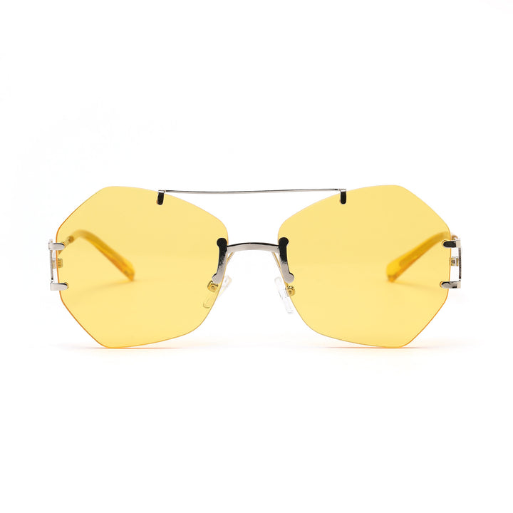 Women's fashionable octagonal sunglasses with delicate metal frame Kalsten