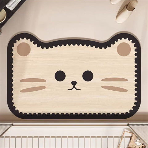 Cartoon Cat-Shaped Area Mat