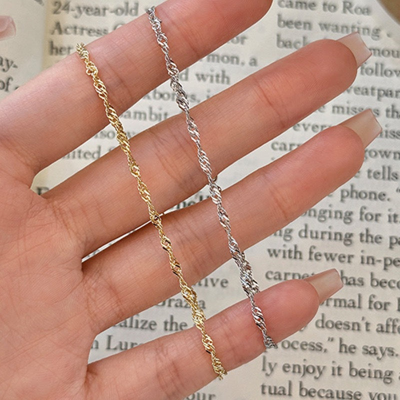 Elegant Twisted Gold Chain Bracelet Kalsten