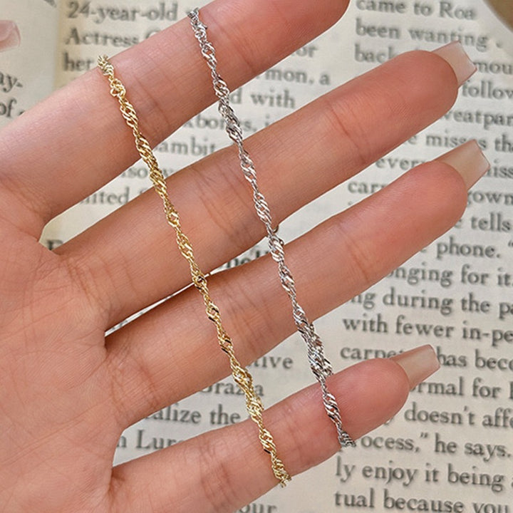 Elegant Twisted Gold Chain Bracelet Kalsten
