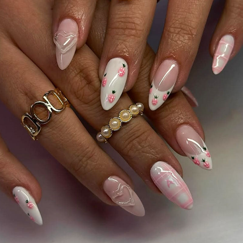 Floral-Inspired Acrylic Nail Art