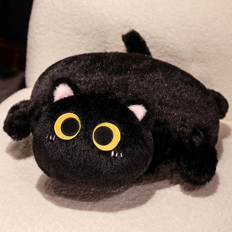 Cozy plush floor seat pouf in cat shape with shape-retaining filling
