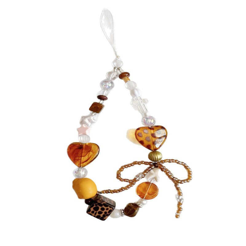 Beaded Heart Charm Necklace Kalsten