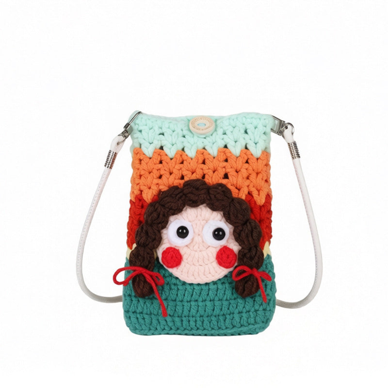 Cute Character Crochet Mini Crossbody Bag