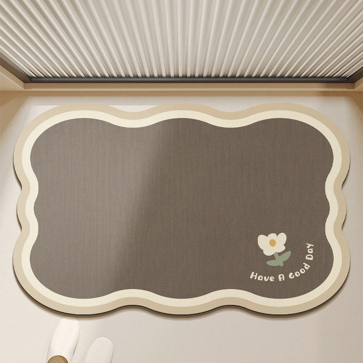 Floral Design Bath Rug for Bathroom Floors