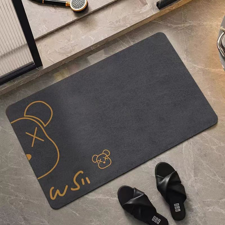 Playful Bear-Themed Bathroom Mat Kalsten