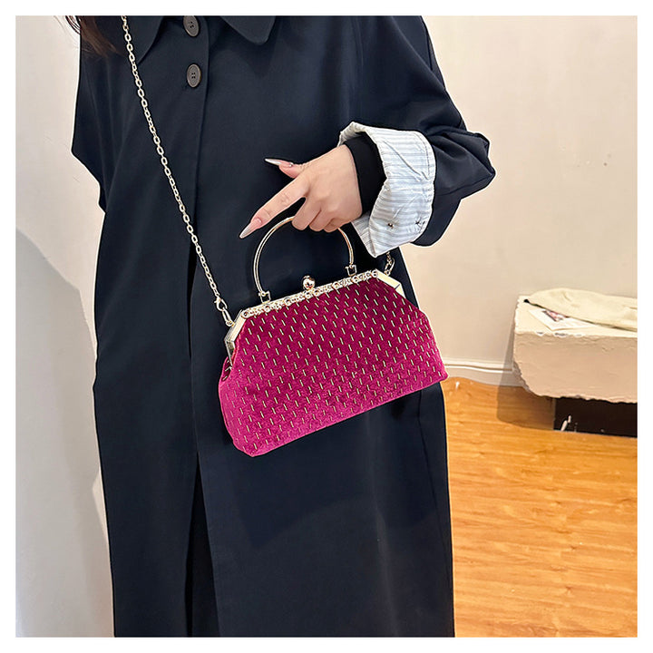 Vintage Glamour Chain-Handled Handbag