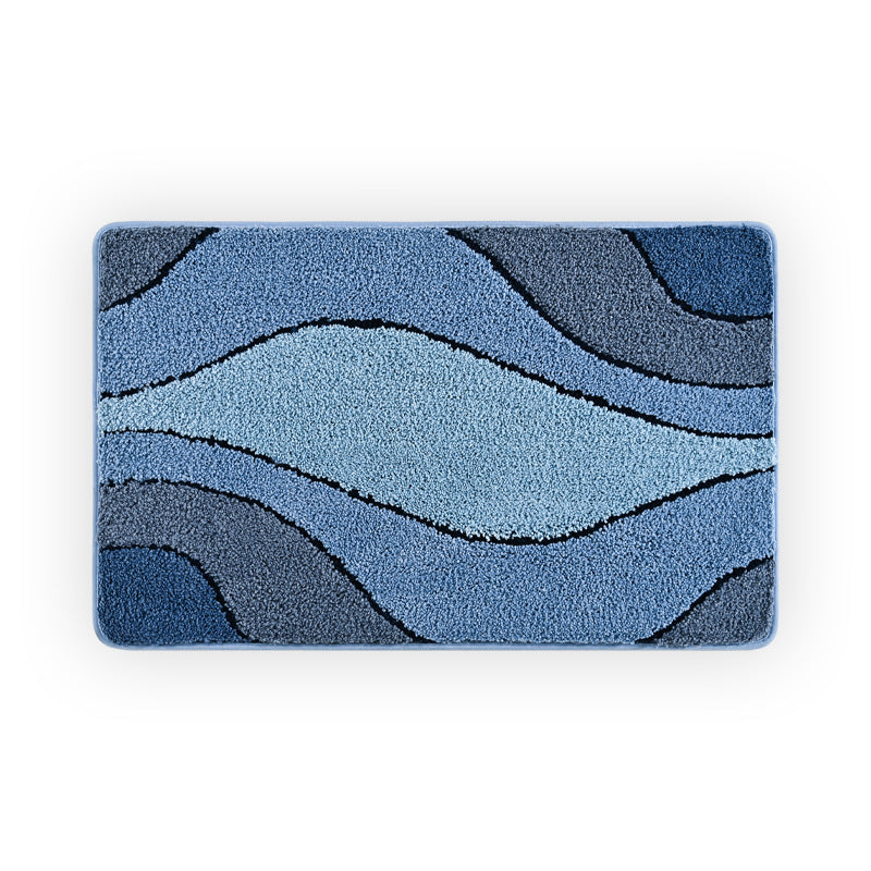 Soft Textured Wave Pattern Bath Mat Kalsten