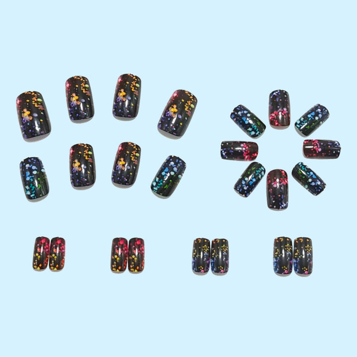 Artificial nails with sparkling glitter effect Kalsten