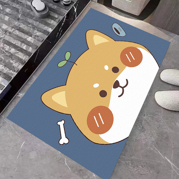 Cute Cartoon Food-Themed Bath Mat
