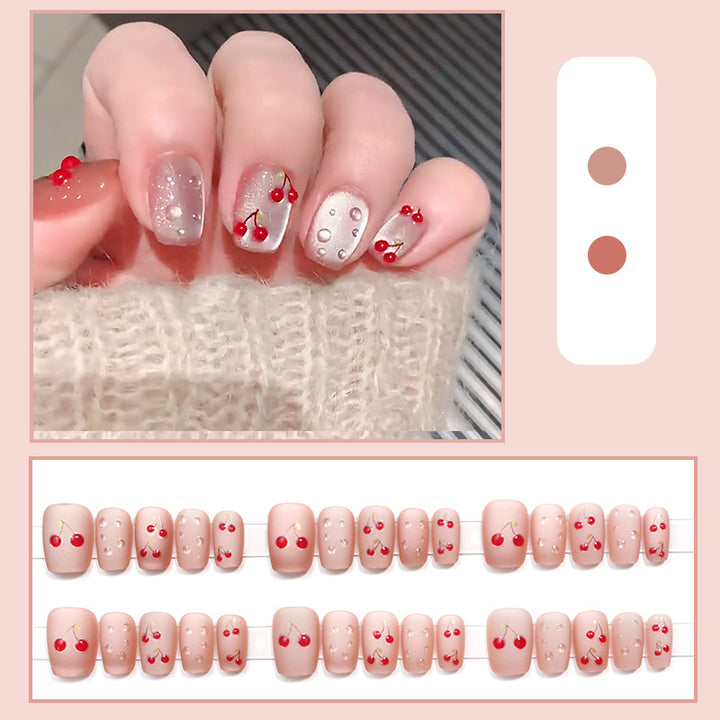 Cherry Blossom Themed Press-On Nail Art Kalsten