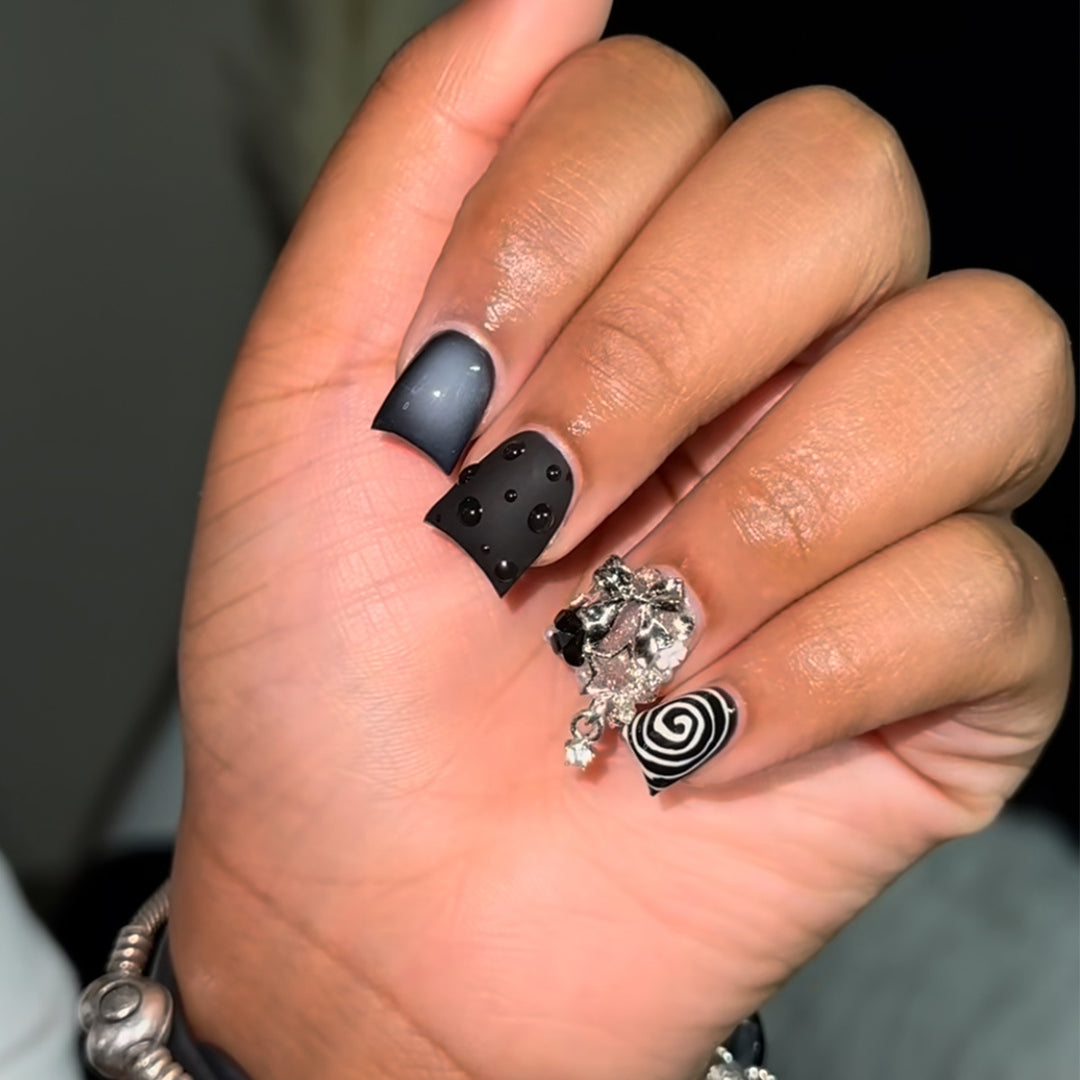 Glamorous Floral-Embellished Nail Art Extensions Kalsten