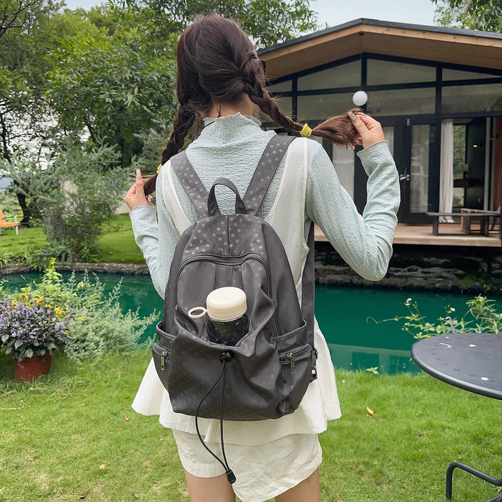 Stylish Polka Dot Drawstring Backpack Kalsten