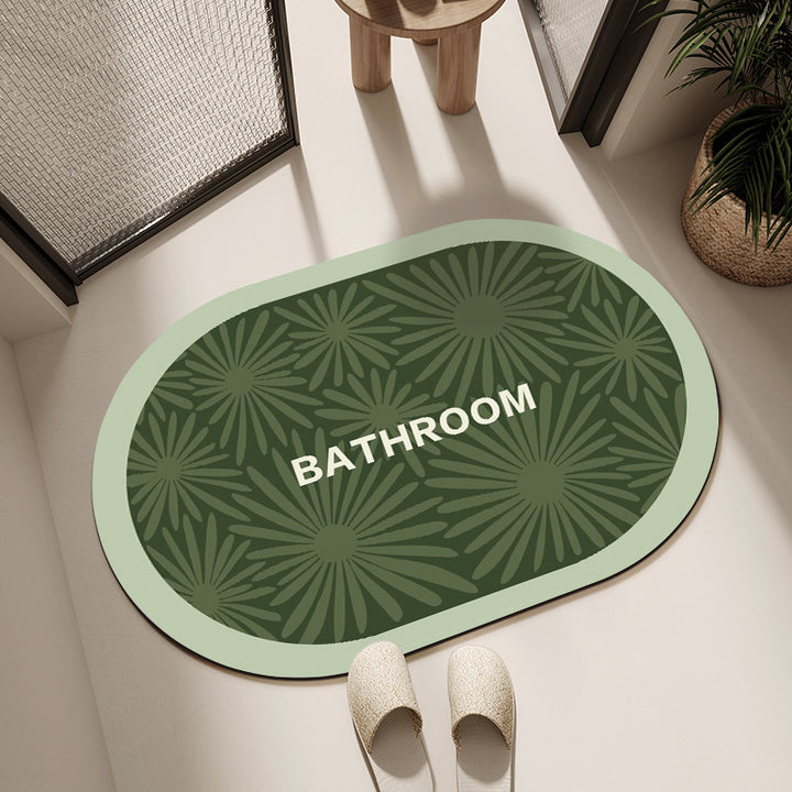 Decorative Floral Bathroom Mat Kalsten