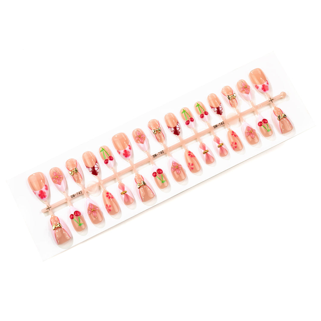 Decorative Cherry Blossom Press-On Nail Set