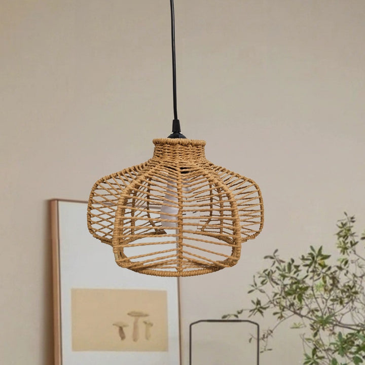 Handwoven Rattan Pendant Light