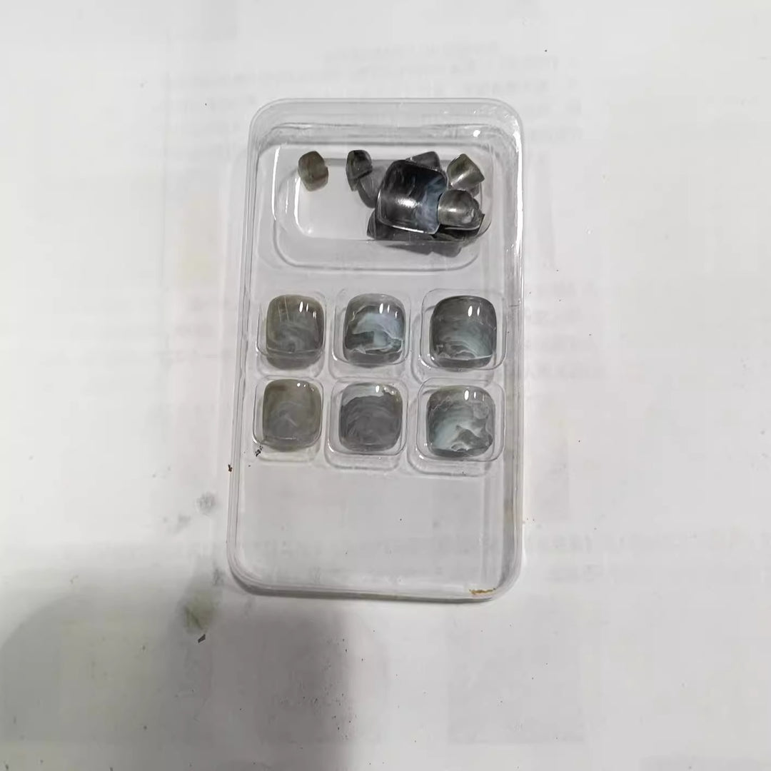 Marble Effect Press-On Nail Set Kalsten