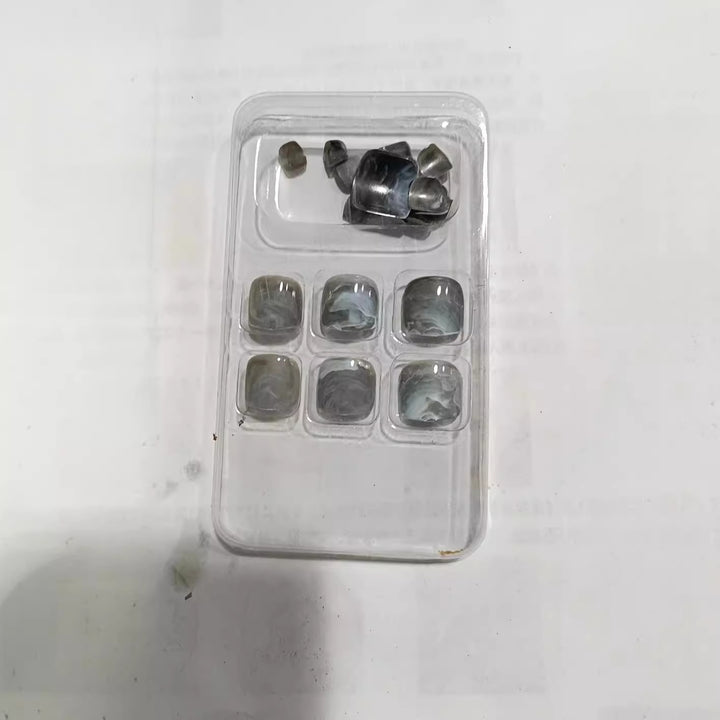 Marble Effect Press-On Nail Set Kalsten