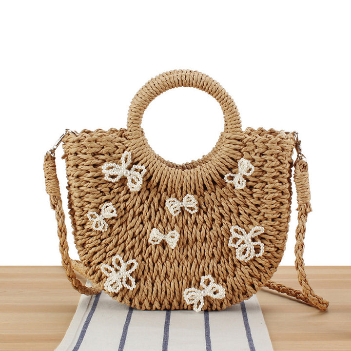Basket bag with floral designs Kalsten