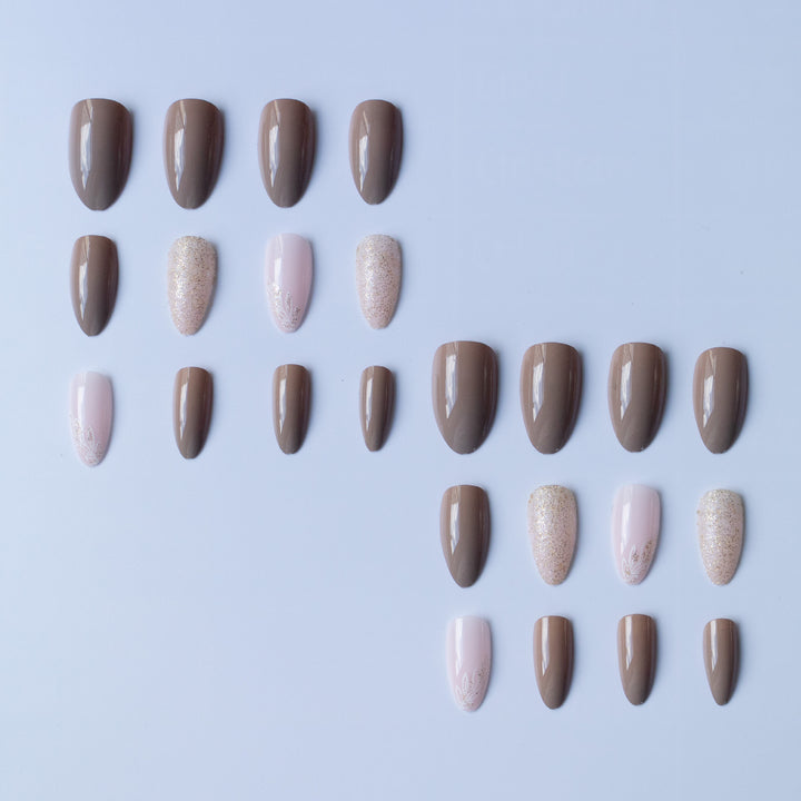 Elegant Glitter and Matte Nail Art Set